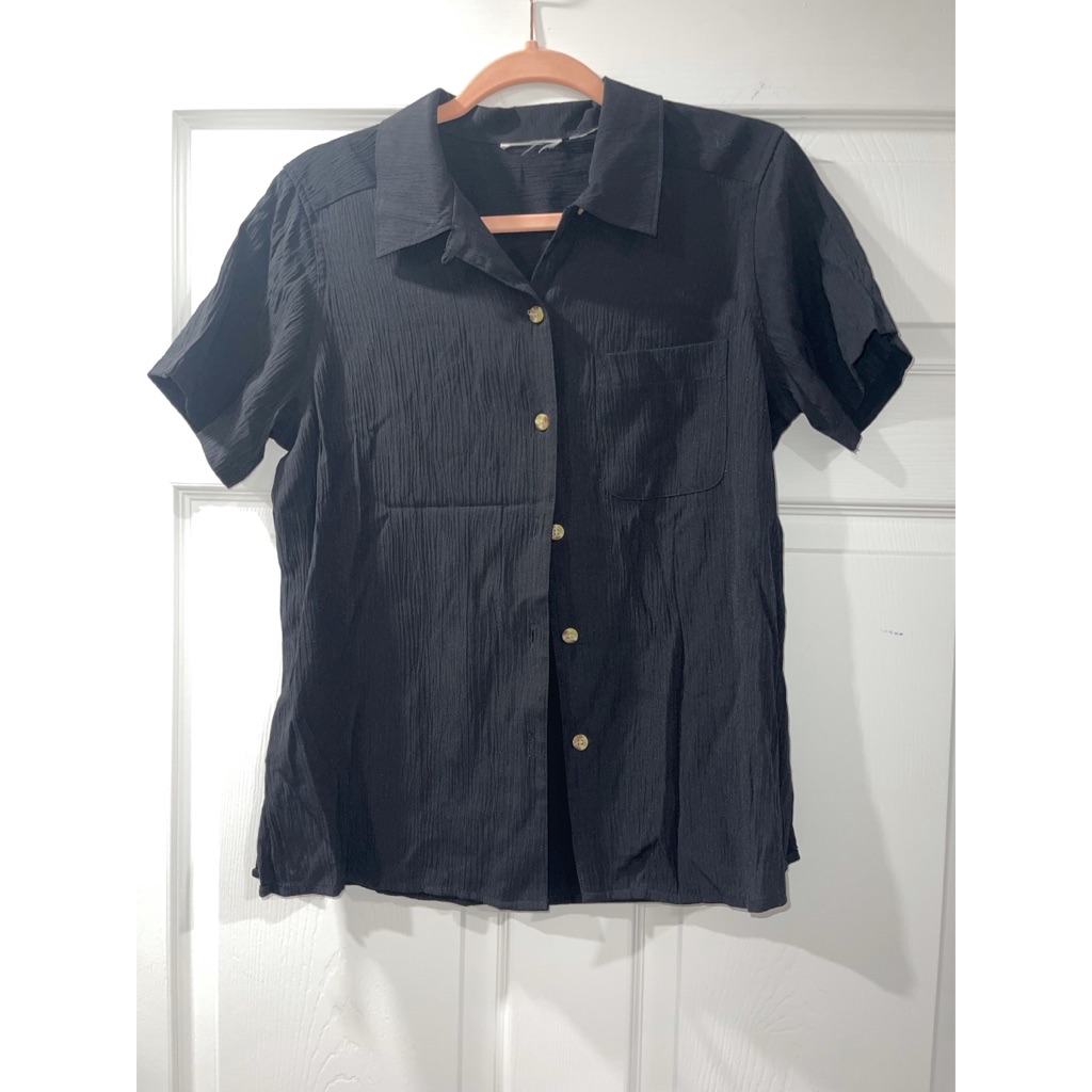 Black Buttoned Down Blouse